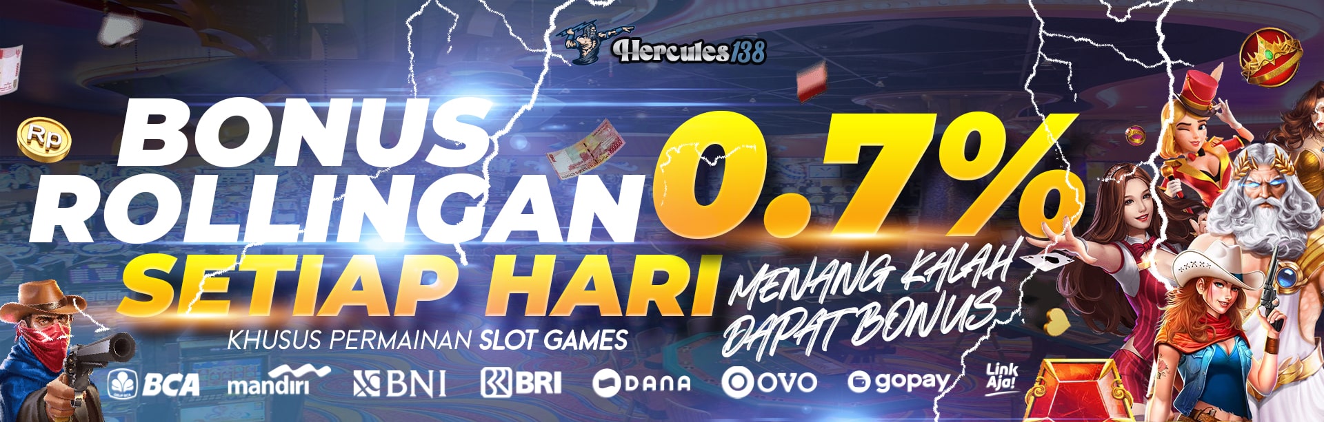 BONUS ROLLINGAN 0.7% SETIAP HARI