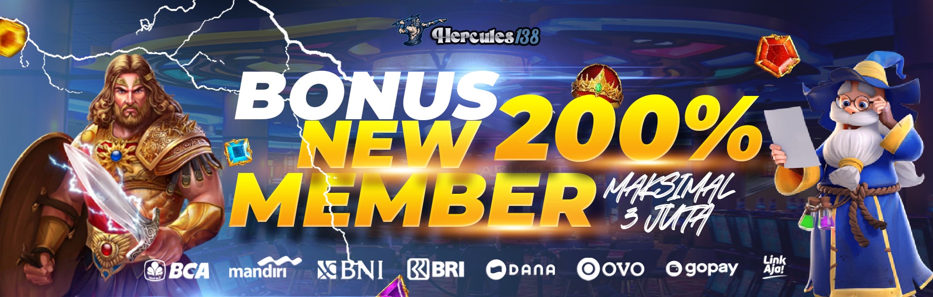 EXTRA BONUS NEW MEMBER SLOT 200%